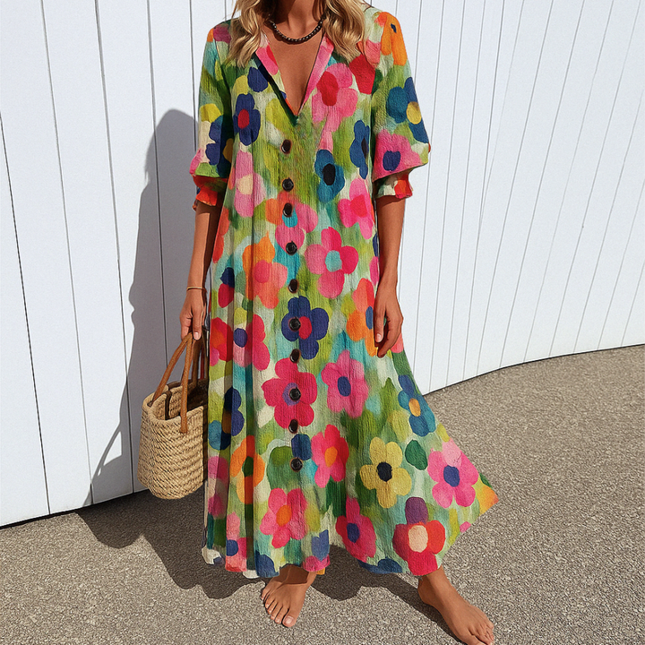 Talina – Elegancka, wyszczuplająca sukienka w stylu boho
