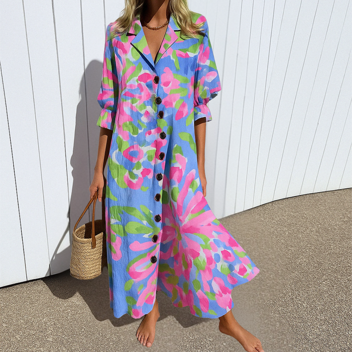 Talina – Elegancka, wyszczuplająca sukienka w stylu boho
