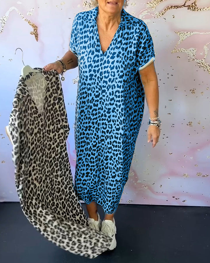 Wiesława – Elegancka sukienka w leoparda
