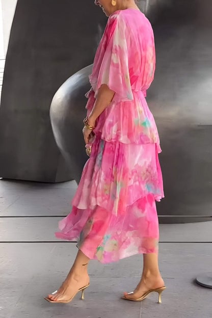 Damska Sukienka Maxi z Wzorem Boho na Cały Sezon