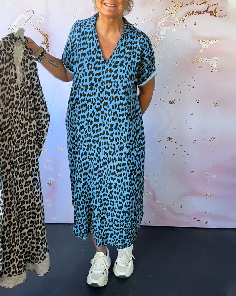 Wiesława – Elegancka sukienka w leoparda