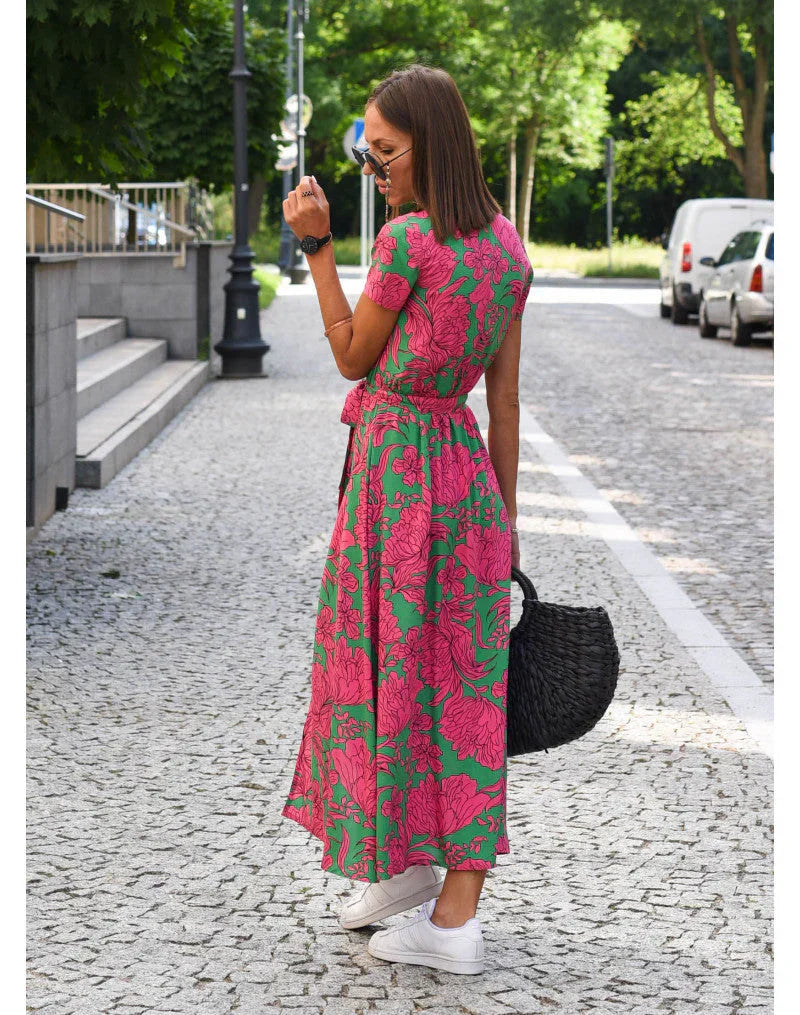 Suzanne - Elegancka sukienka z dekoltem w kształcie litery V
