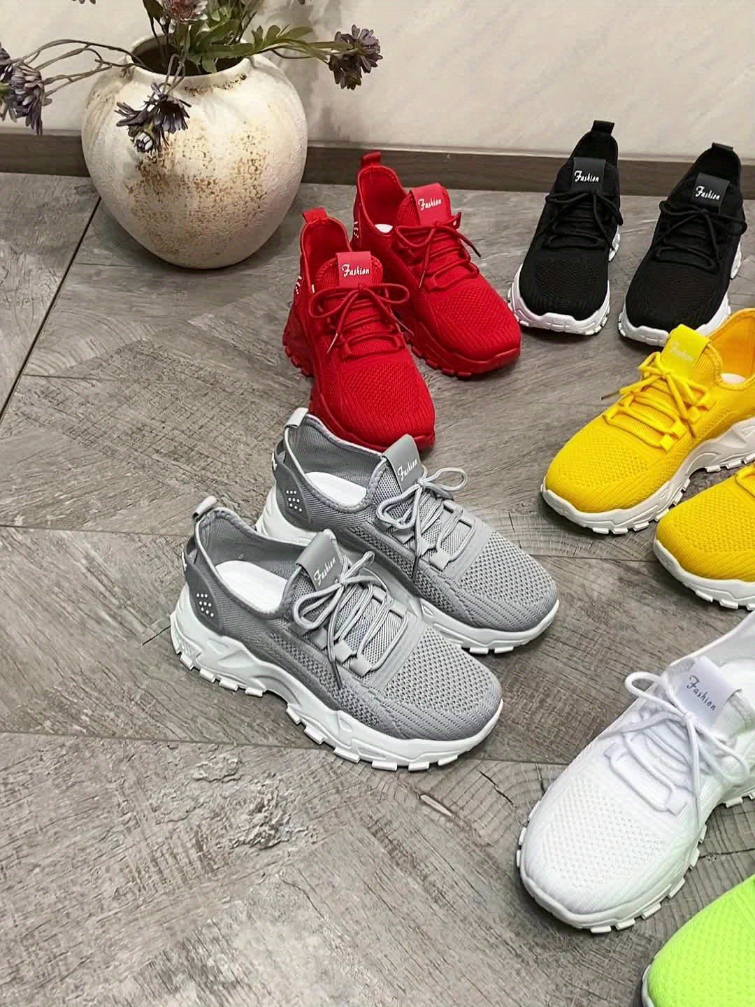 Cristela | Sportowe buty z siateczki Gruba podeszwa &amp; Sznurowane zapięcie
